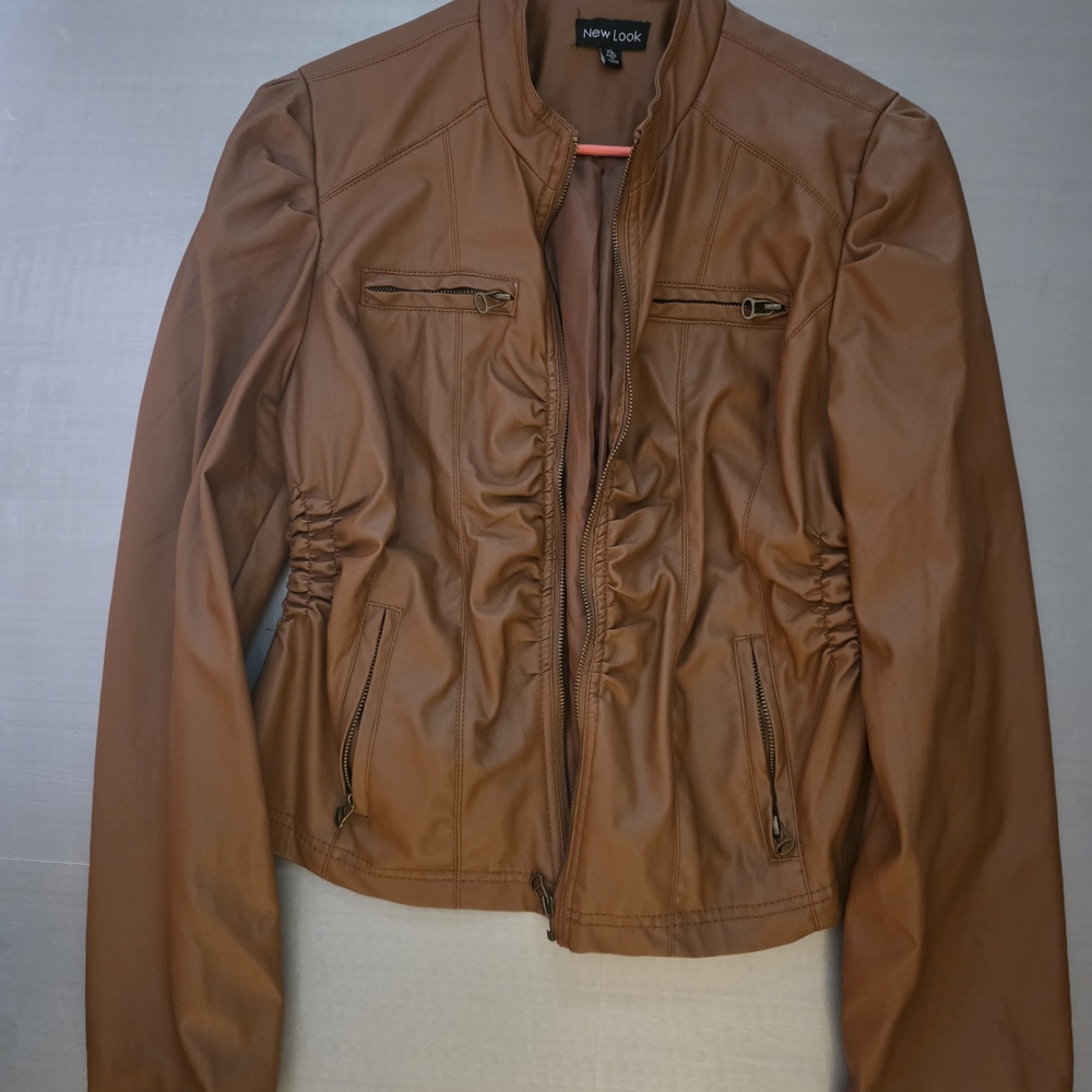 New Look Brown Faux Leather Jacket